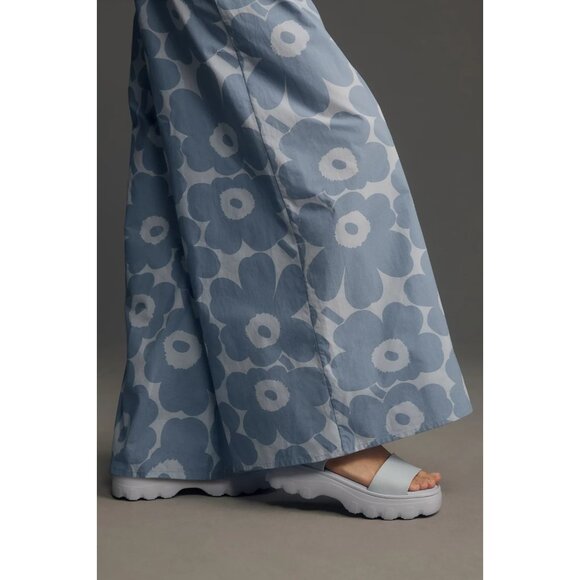 Marimekko Blue Floral Wide-Leg Pants - Picture 4 of 13
